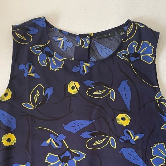 Nordstrom Halogen navy abstract floral dress large - Picture 6 of 8